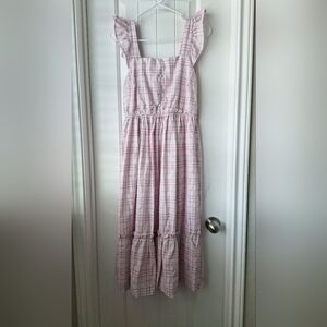 Pink Plaid Sleeveless Dress